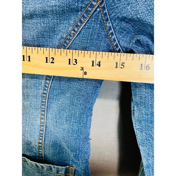 Limited‎ Too Jean Jacket Girls S/10 Blue Denim Stretch Pockets Buttons Kids - Picture 6 of 6